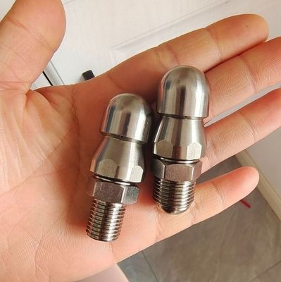 High-pressure Drain Pipe Cleaning Nozzles, Stainless Steel, Various Sizes, Efficient Flow