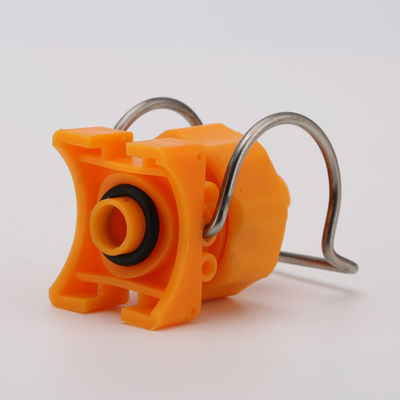 Plastic PP Orange 1" Pipe Cooling Single Clamp Flat Fan/Full Cone Spray Nozzle